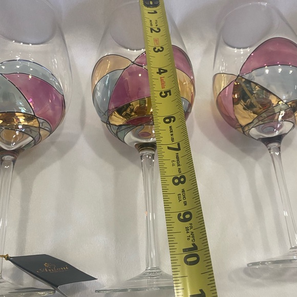 Set of four Antoni Barcelona handcrafted, mouth blown, hand painted glasses - Picture 13 of 13